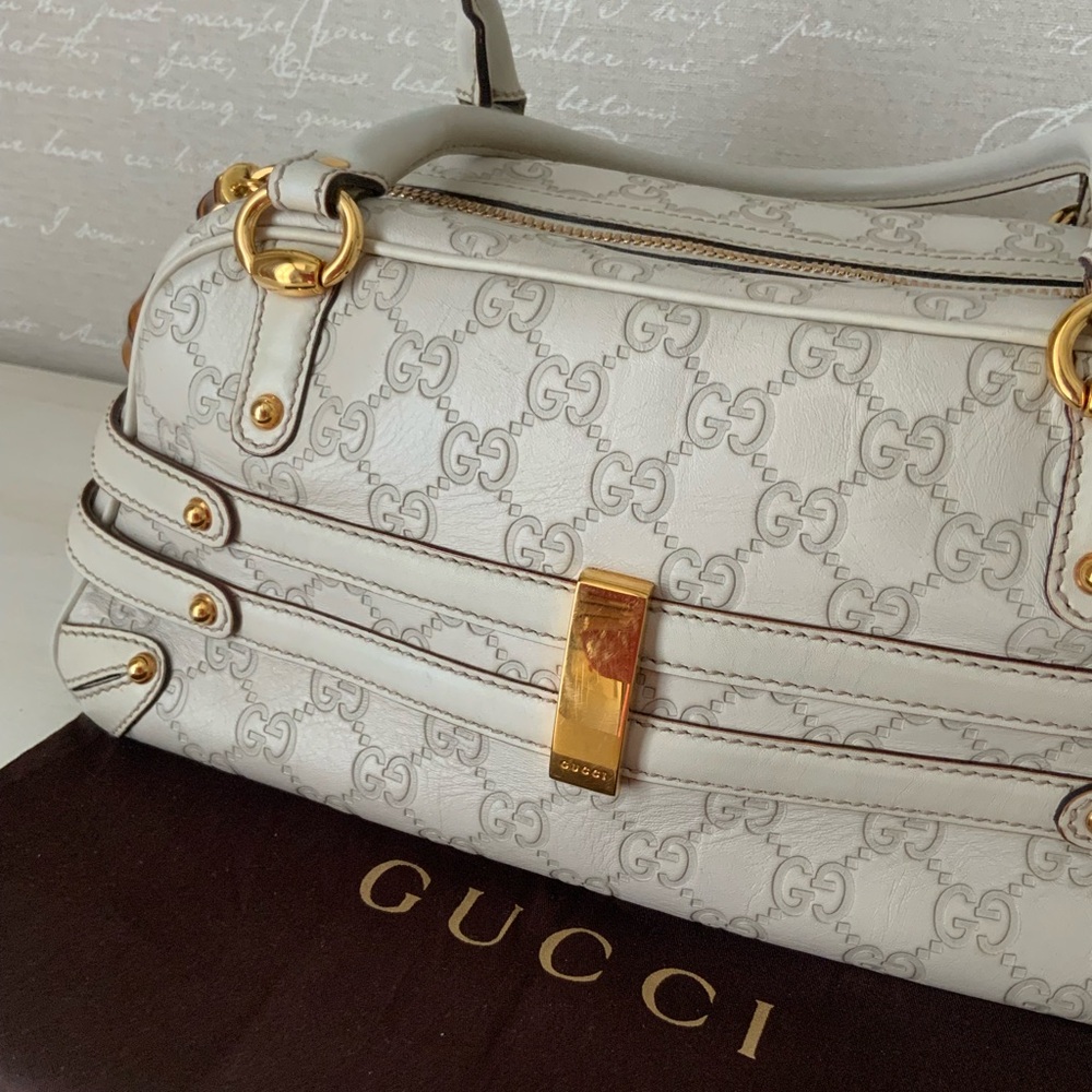 Gucci monogram horsebit  wave medium shoulder bag - Picture 13 of 16
